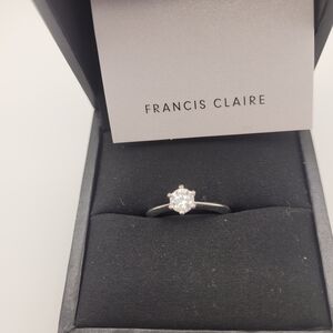 Silver Solitaire Ring